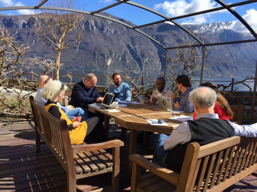 Picture of a breakout session at the three-day CrowdLaw conference hosted at the Rockefeller Foundation Bellagio Center in Italy. (Picture by Beth Simone Noveck)