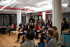 Audience members asked about a variety of topics, from the costs of data-sharing agreements to the responsibilities of private corporations.